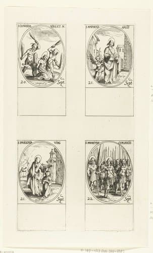 Heilige Candida van Carthago by Jacques Callot