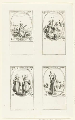 Alle heiligen en de Christelijke feestdagen van het jaar by Jacques Callot