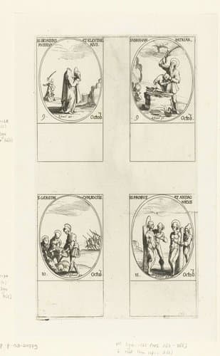 Alle heiligen en de Christelijke feestdagen van het jaar by Jacques Callot