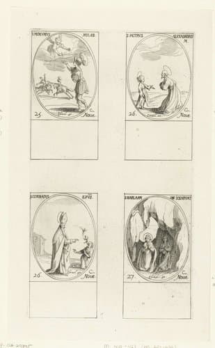 Heilige Mercurius van Cappadocië by Jacques Callot