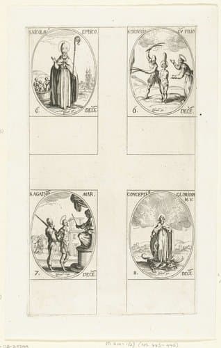 Heilige Nicolaas van Myra by Jacques Callot