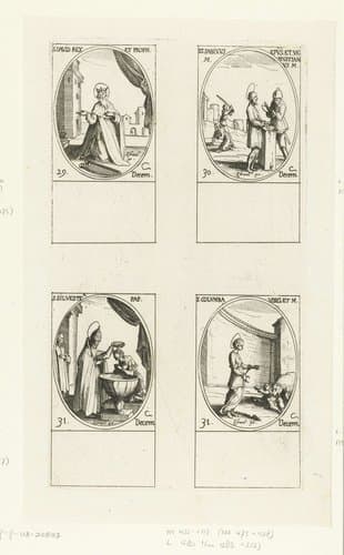 Alle heiligen en de Christelijke feestdagen van het jaar by Jacques Callot