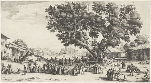 Dorpsfeest te Gondreville by Jacques Callot