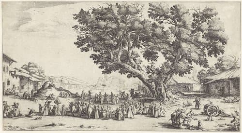 Dorpsfeest te Gondreville by Jacques Callot