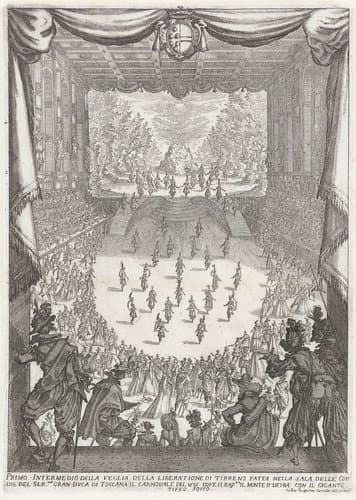 Eerste intermezzo: de reus Typheus (Typhon) onder de berg Ischia by Jacques Callot