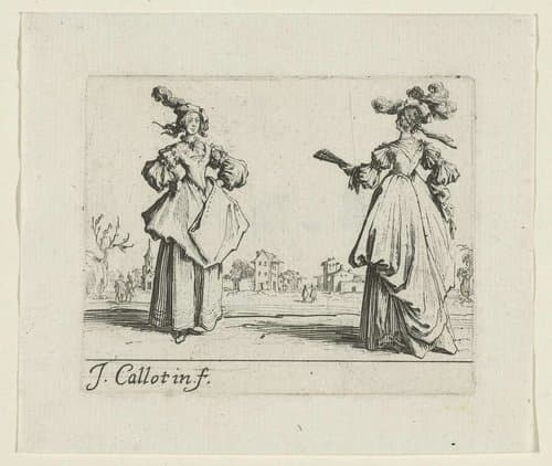Twee dames van stand by Jacques Callot