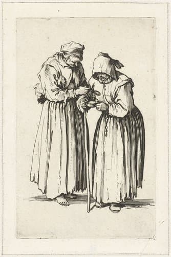 Twee bedelaressen by Jacques Callot