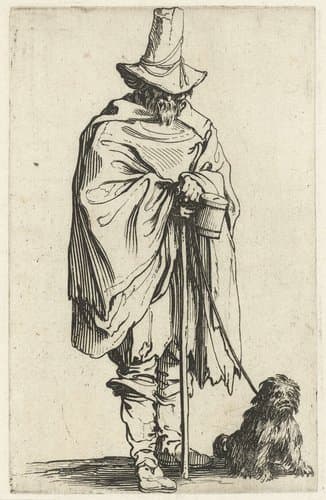 Bedelaar met een stok by Jacques Callot