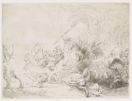 The Large Lion Hunt by Rembrandt van Rijn