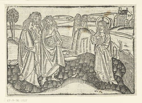 Christus kiest zijn eerste discipelen by Master of Delft