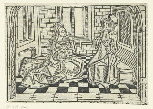Christus met Maria Magdalena by Master of Delft