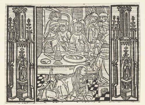 Maaltijd te Bethanië by Master of Delft