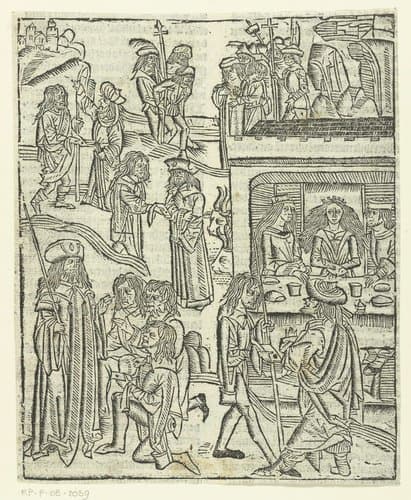 De parabel van de koninklijke bruiloft by Master of Delft