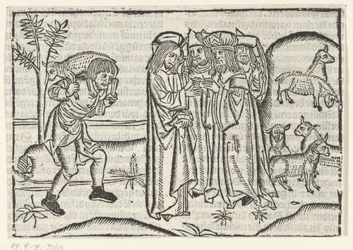 Parabel van het verloren schaap by Master of Delft