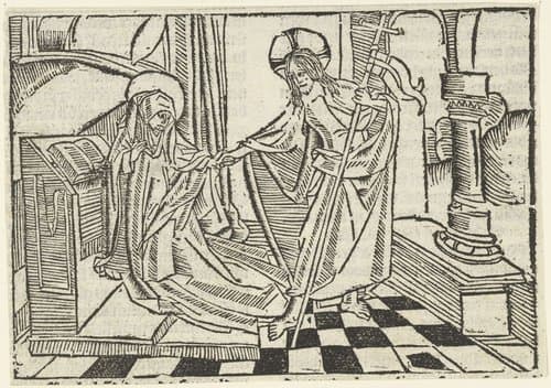 Christus verschijnt aan Maria by Master of Delft