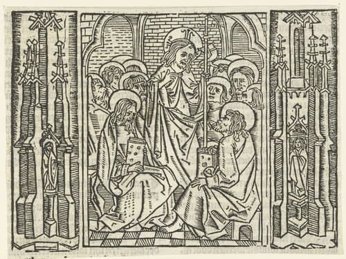 Christus verschijnt aan de discipelen by Master of Delft