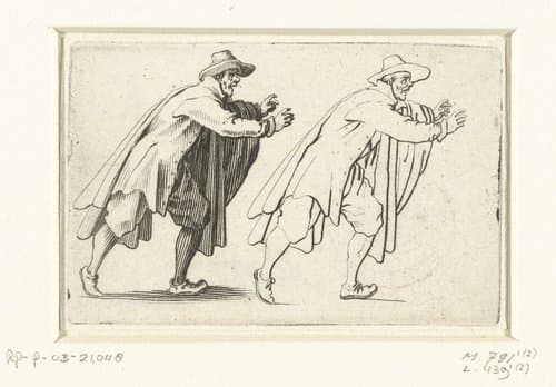Tweemaal dezelfde rennende man by Jacques Callot