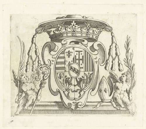 Wapenschild van Nicolas François, kardinaal van Lotharingen by Jacques Callot