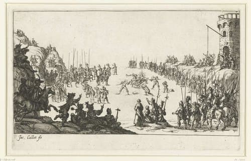 Martelaarschap van de heilige Laurentius by Jacques Callot