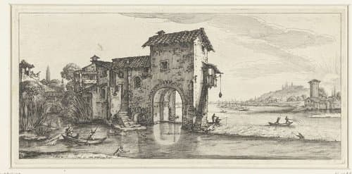 Watermolen by Jacques Callot