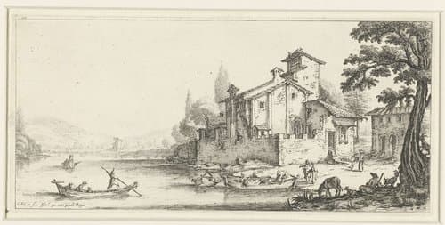 Elf Italiaanse landschappen by Jacques Callot