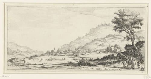 Elf Italiaanse landschappen by Jacques Callot