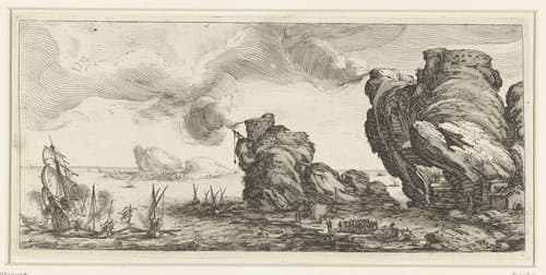 Zeeslag by Jacques Callot