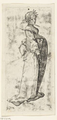 Vrouw met lauwerkrans by anonymous