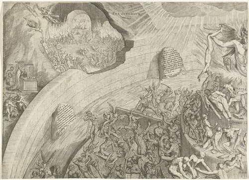 Hel en vagevuur (deel linksboven) by Jacques Callot