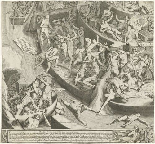 Hel en vagevuur (deel linksonder) by Jacques Callot