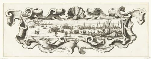 Ontscheping van troepen by Jacques Callot