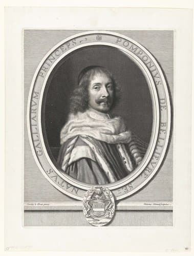 Portret van Pompone II de Bellièvre by Robert Nanteuil