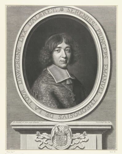 Portret van Emmanuel-Théodose de la Tour d'Auvergne by Robert Nanteuil