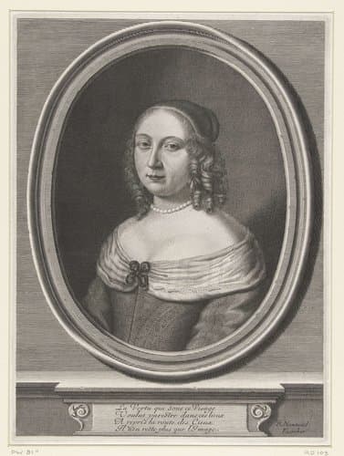 Portret van Marie Gallier by Robert Nanteuil