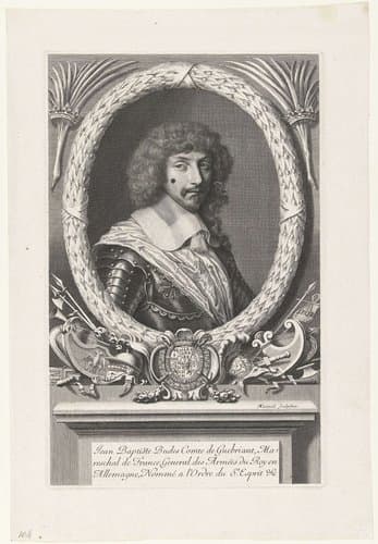 Portret van Jean Baptiste Budes graaf van Guebriant by Robert Nanteuil