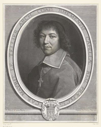 Portret van Charles-Maurice Le Tellier by Robert Nanteuil