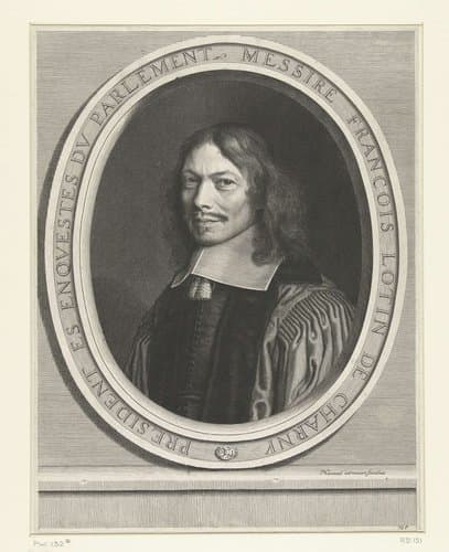 Portret van François Lotin by Robert Nanteuil