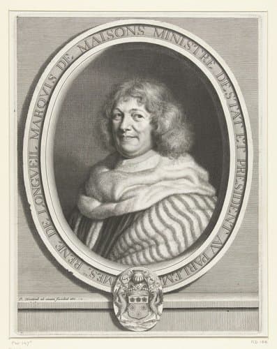 Portret van René de Longueil, markies van Maisons by Robert Nanteuil