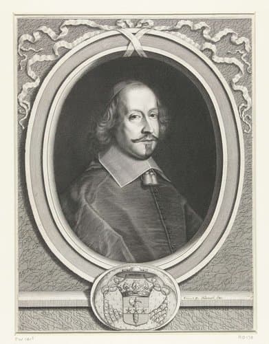 Portret van Jules Mazarin by Robert Nanteuil