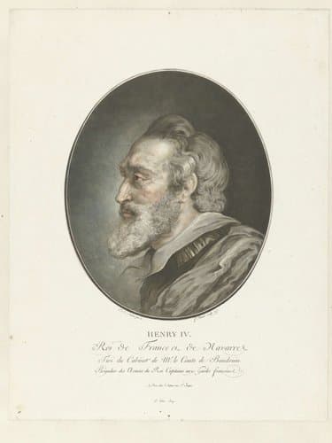 Portret van Hendrik IV by Jean François Janinet