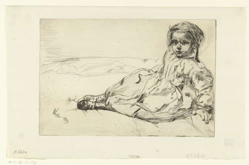 Portret van Bibi Valentin by James Abbott McNeill Whistler