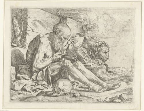 Heilige Hieronymus lezend by Jusepe de Ribera