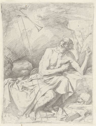 Heilige Hieronymus en de trompet by Jusepe de Ribera