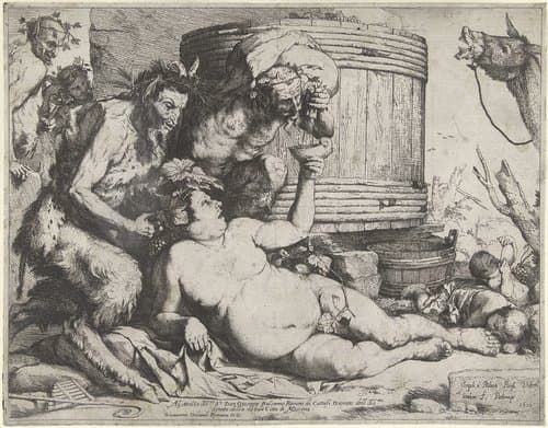 Silenus bij het wijnvat