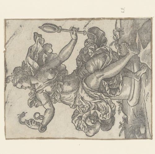 Personificatie van voorzichtigheid by Ludwig Frig; Jost Amman