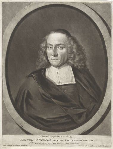Portret van de theoloog Samuel Verch by Pieter Schenk (I)