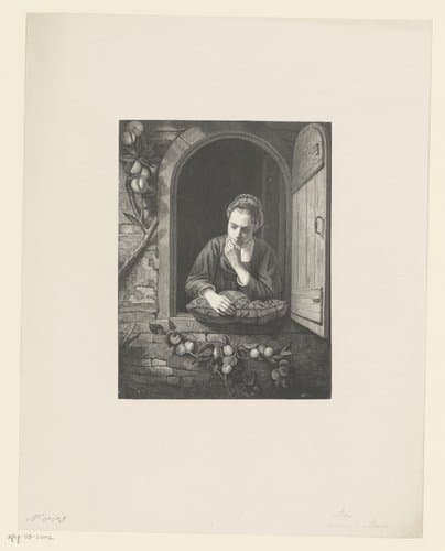 Jonge vrouw in een venster