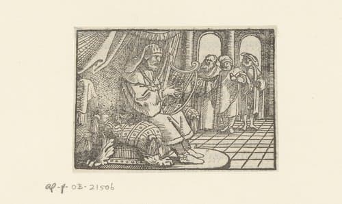Koning David speelt de harp by anonymous