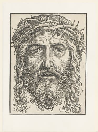 Gezicht van Christus met doornenkroon by anonymous
