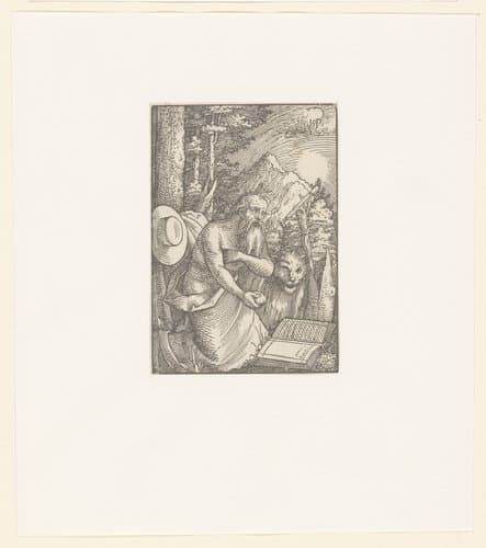 Heilige Hieronymus by anonymous; Hans Sebald Beham